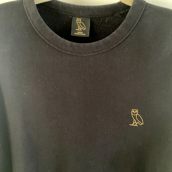 Ovo Essential Crew Neck Sweater Size Small in Black Oversized - Picture 3 of 5